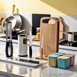 Default A modern kitchen countertop filled with sleek and inno 1 1