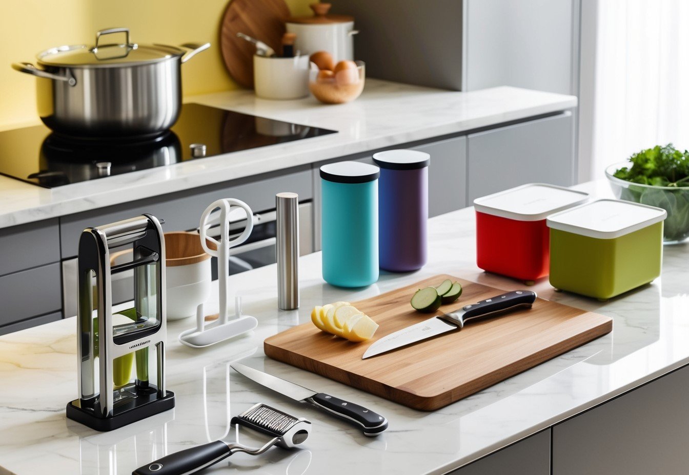 Default A modern kitchen countertop filled with sleek and inno 3 2