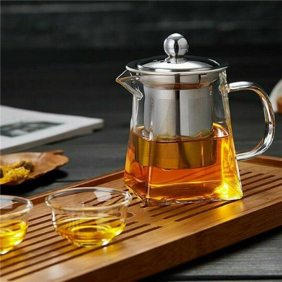 Théière en Verre Résistant à la Chaleur avec Infuseur – Élégance et Praticité 🍵
