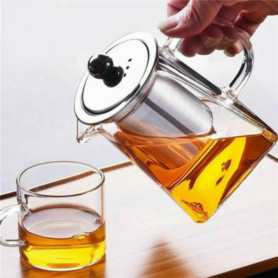 Théière en Verre Résistant à la Chaleur avec Infuseur – Élégance et Praticité 🍵 – Image 2