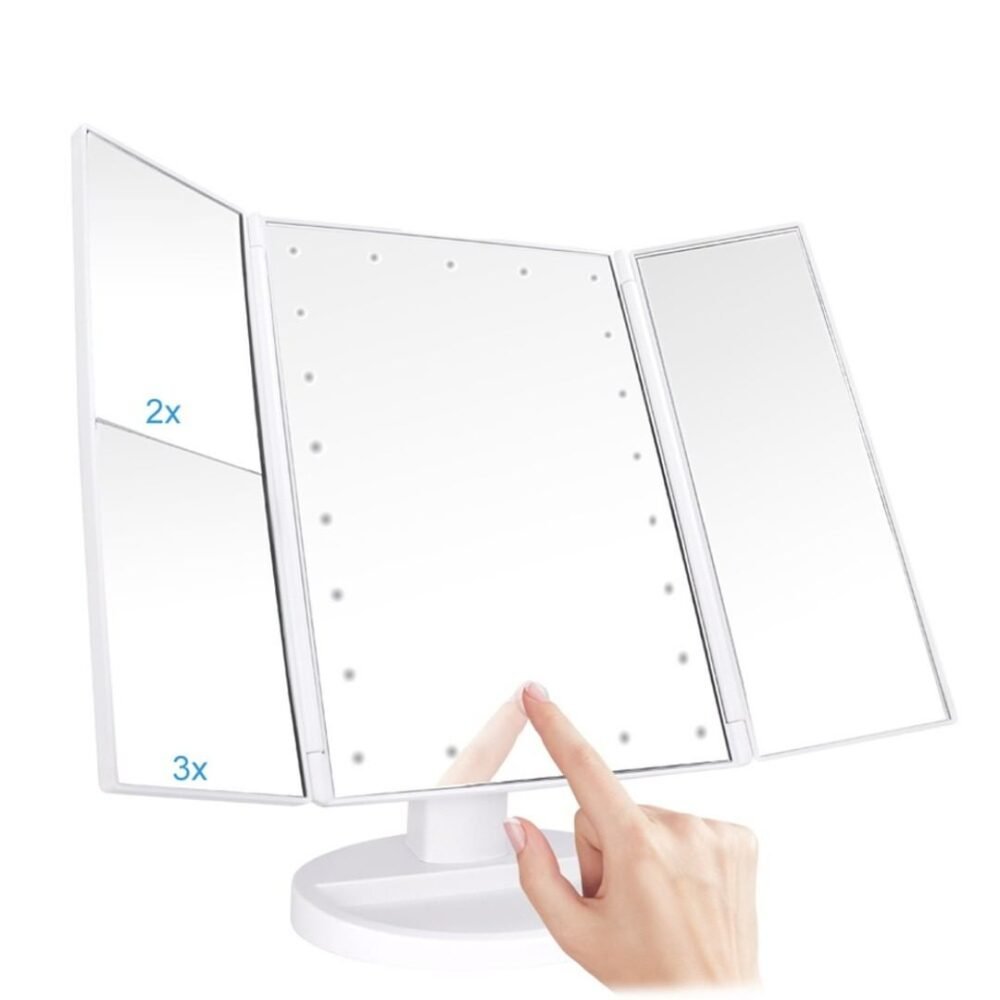Miroir de maquillage lumineux pliable – Image 5