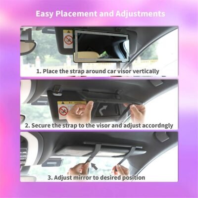 Miroir de maquillage de voiture lumineux – Image 8