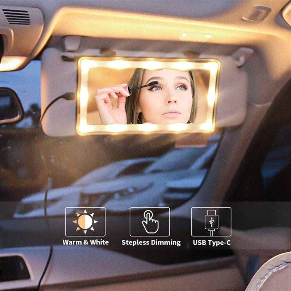 Miroir de maquillage de voiture lumineux – Image 4