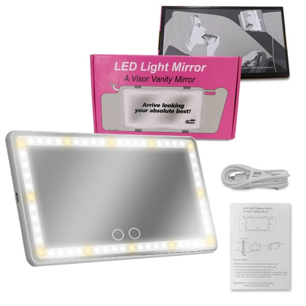 Miroir de maquillage de voiture lumineux – Image 9