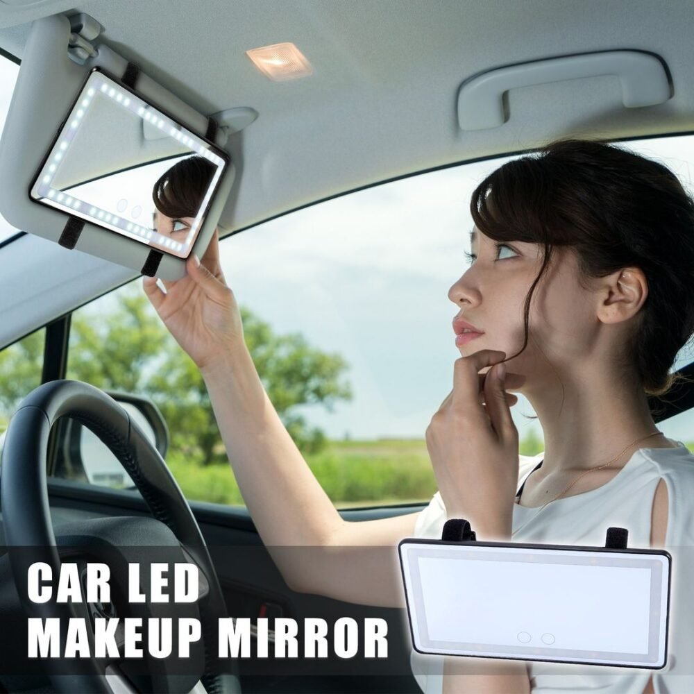 Miroir de maquillage de voiture lumineux – Image 3