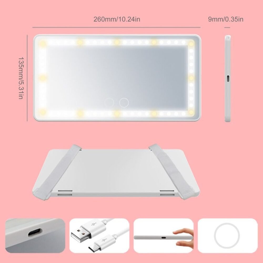 Miroir de maquillage de voiture lumineux – Image 7