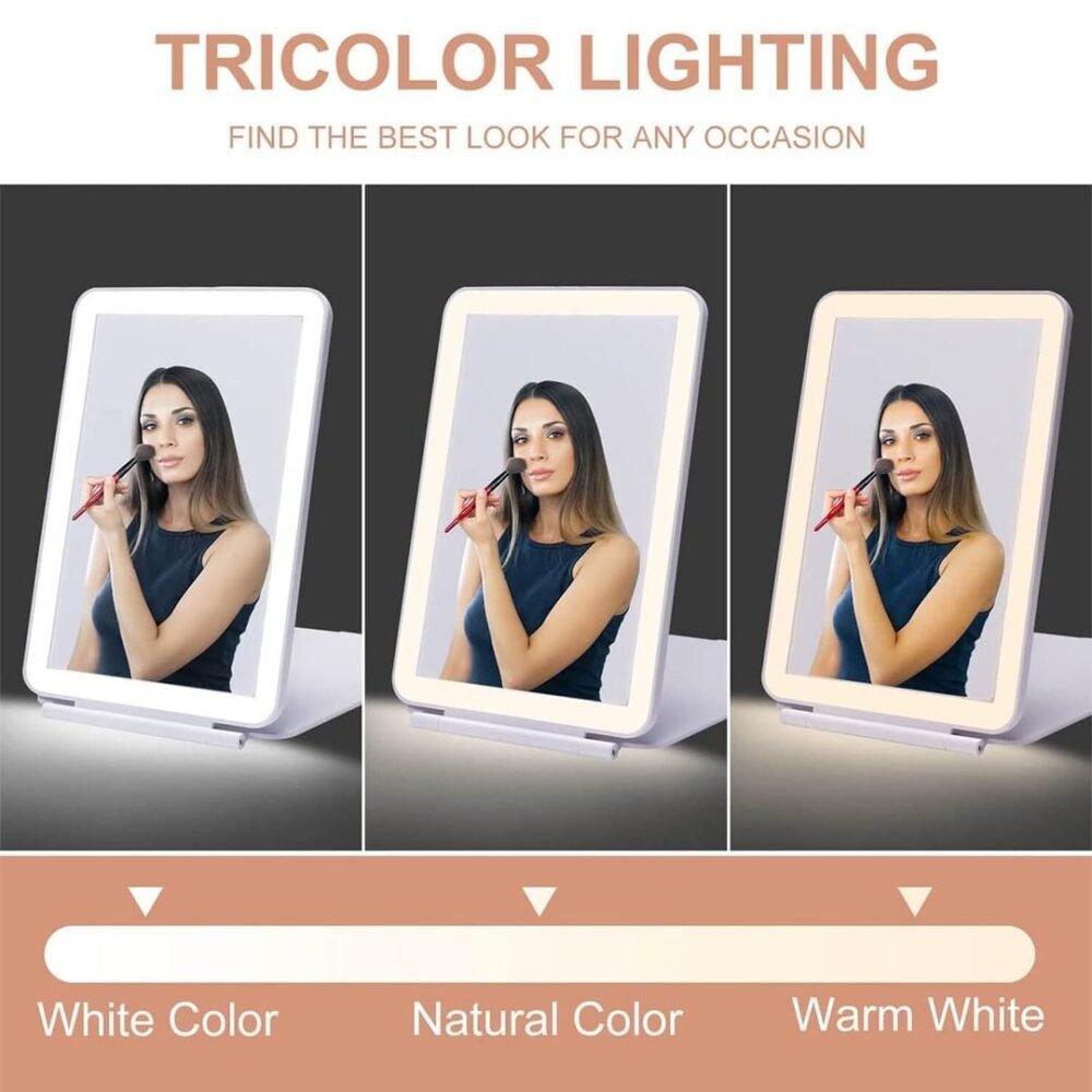 Miroir de maquillage pliable lumineux – Image 6
