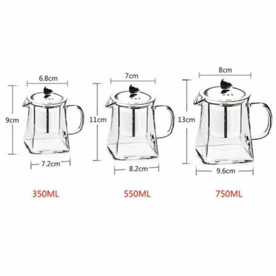 Théière en Verre Résistant à la Chaleur avec Infuseur – Élégance et Praticité 🍵 – Image 4