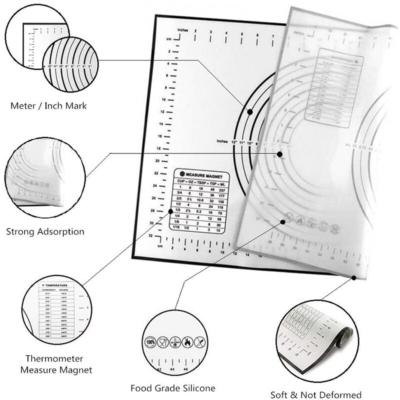 Tapis de pâte à pétrir Polymères de cuisson en silicone – Image 5