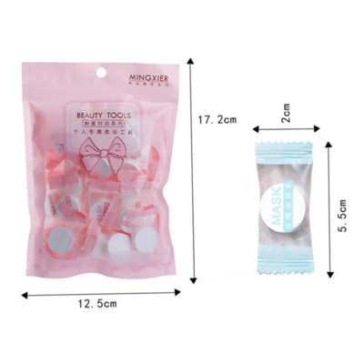 Masque Facial hydratant jetable en coton compressé. – Image 12
