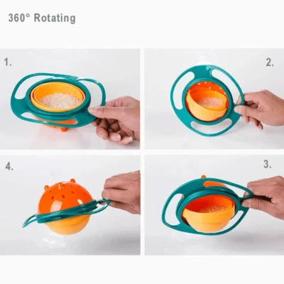 Bol gyroscopique pour enfants anti-deversement rotation à 360° – Image 6
