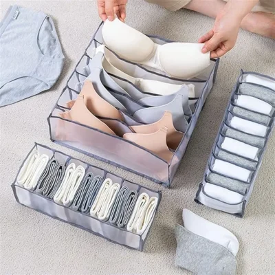 Ensemble de 3 pochettes de rangement pliable pour sous-vêtements