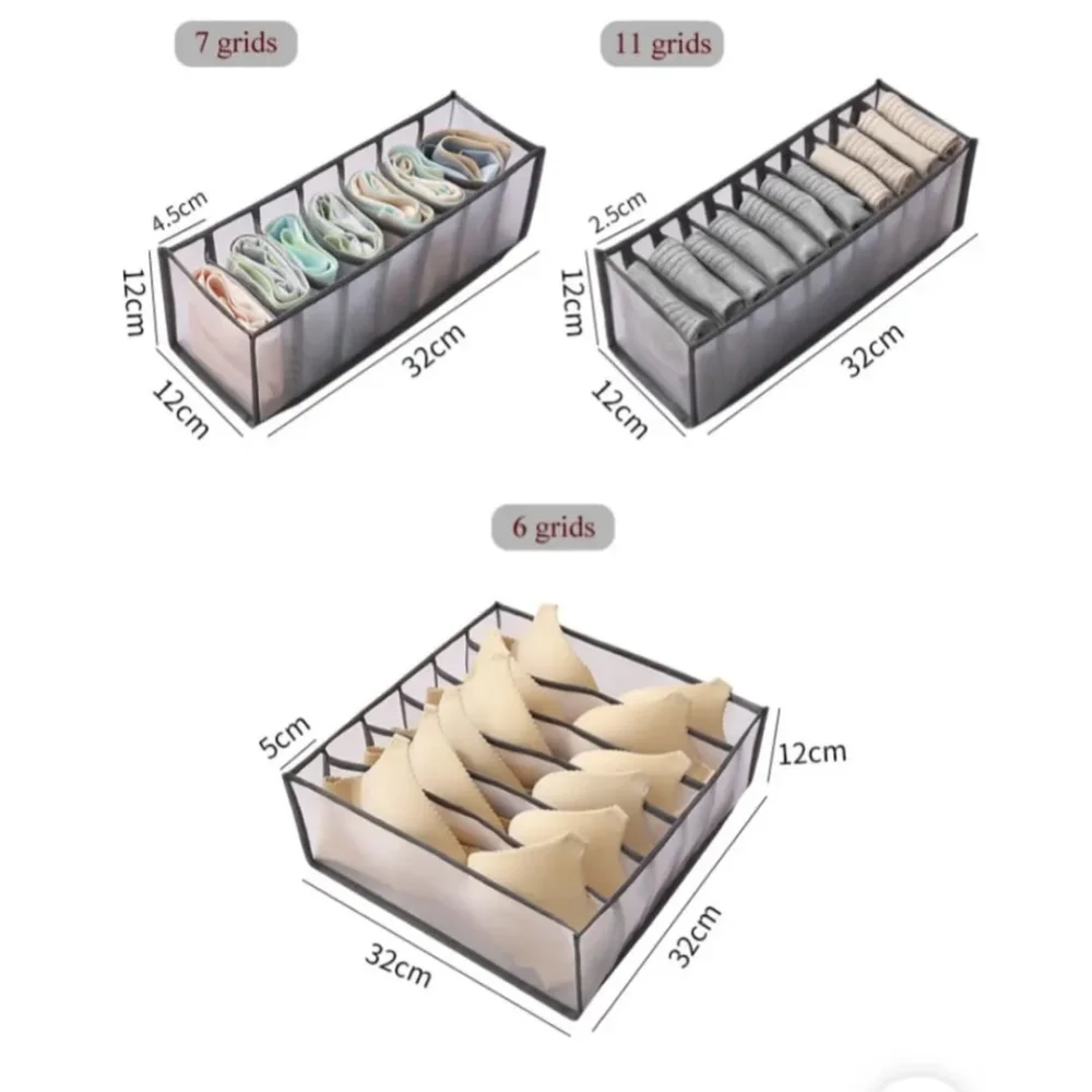 Ensemble de 3 pochettes de rangement pliable pour sous-vêtements – Image 6