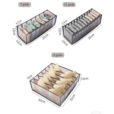 Ensemble de 3 pochettes de rangement pliable pour sous-vêtements – Image 6