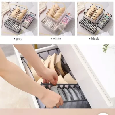 Ensemble de 3 pochettes de rangement pliable pour sous-vêtements – Image 5