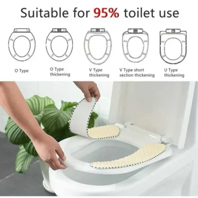 Housse de siège de toilette confortable en tissu doux – Image 4