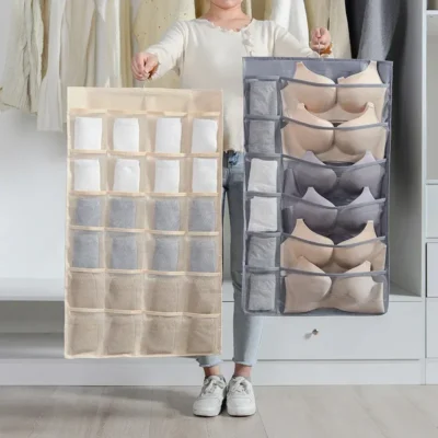 Sac de rangement pliable double face pour sous-vêtements