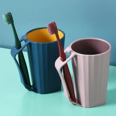 Tasse porte-brosse à dents en plastique