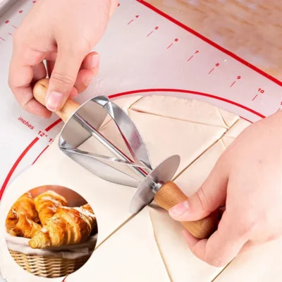 Couteau à pâte à croissant en acier inoxydable