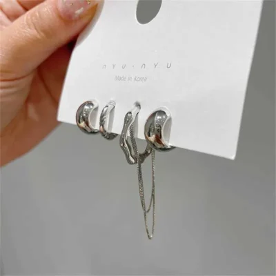 ensemble 4 piéces boucles d'oreilles pour femmes – Image 6