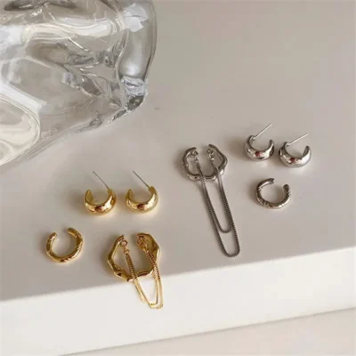 ensemble 4 piéces boucles d'oreilles pour femmes – Image 3