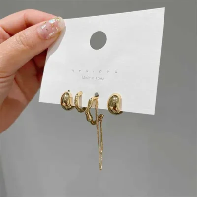 ensemble 4 piéces boucles d'oreilles pour femmes – Image 4