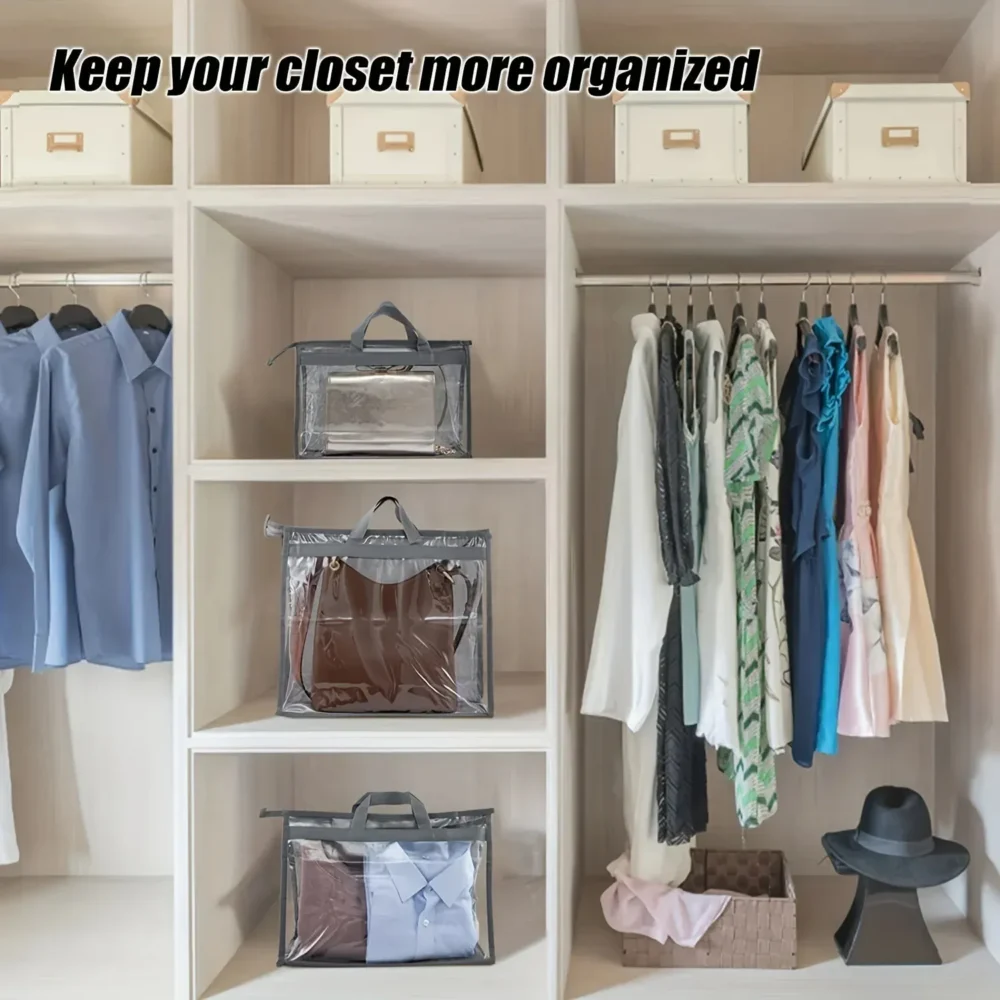 rangement sacs à mains transparent anti-poussière – Image 8